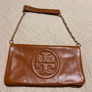 Authentic Tory Burch genuine leather shoulder purse